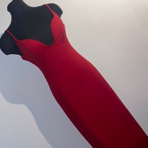 NWOT Red Low Back Evening Gown